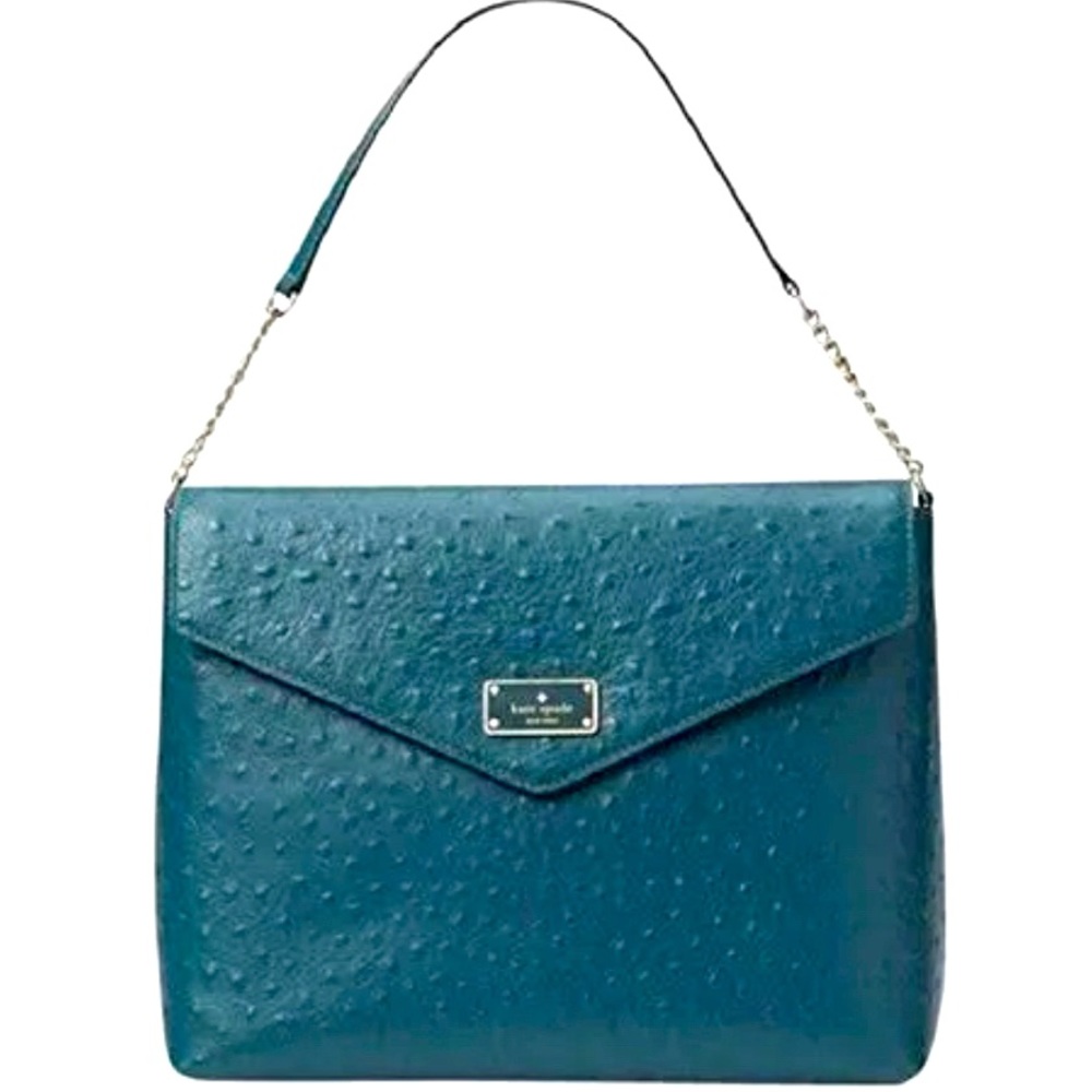 Kate, Spade, Lena ostrich envelope purse.